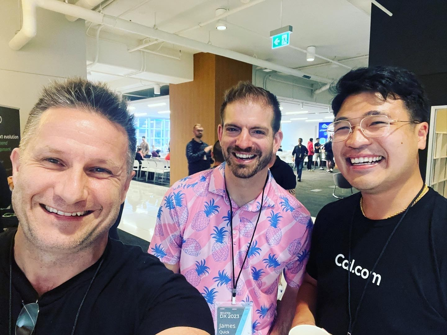 Me, James Quick, and Joe Young at Refactor: DX 2023