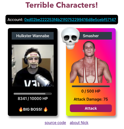 When your player is dead